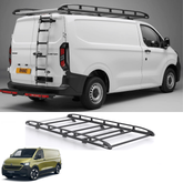 Rhino KammRack Black Aluminium Van Roof Rack - Volkswagen Transporter T7 2024 On LWB Low Roof (L2H1) Twin Rear Doors